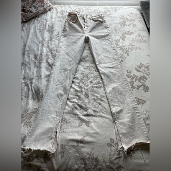 Re/Done 70s High Rise Skinny Boot Jeans 25 Vintage White Button Fly Minimalist - Picture 4 of 16